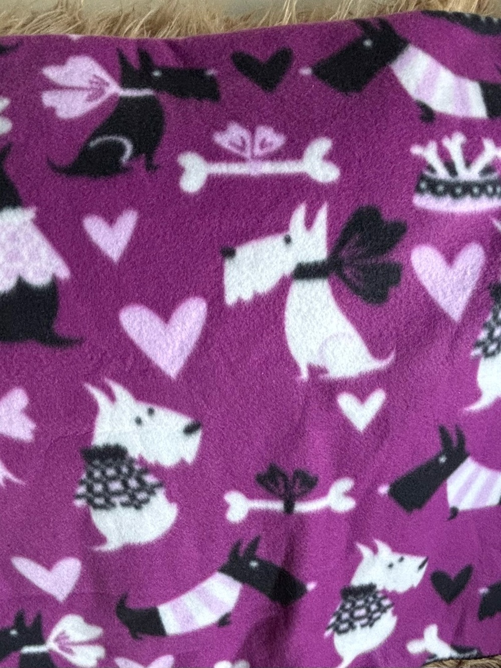 Scottish Terrier Double Fleece Blanket  29"x32" Handmade New